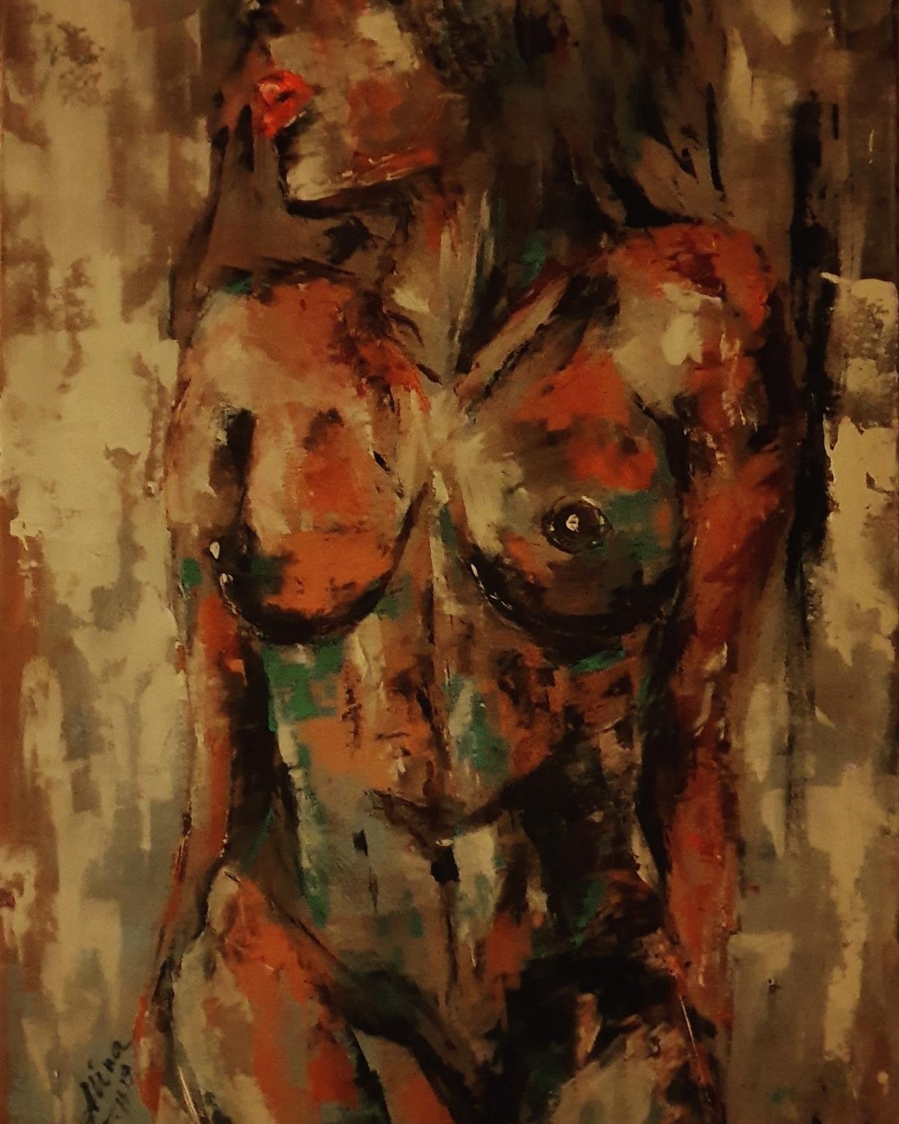 ArteDiAlina.com painting: a little bit shy